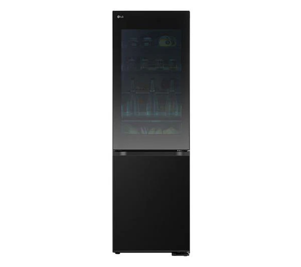 LG InstaView GBG5160CEV 60/40 Fridge Freezer – Smart Wi-Fi Connected, Essence Black Steel, - Image 2