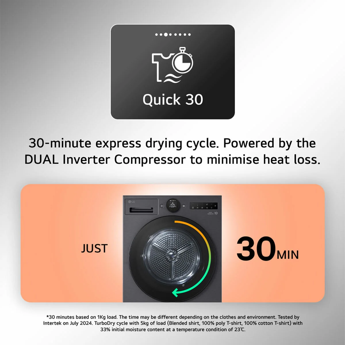 LG RHX7009TSB 9kg Heat Pump Tumble Dryer, A+++ Rated in Silver - Image 7