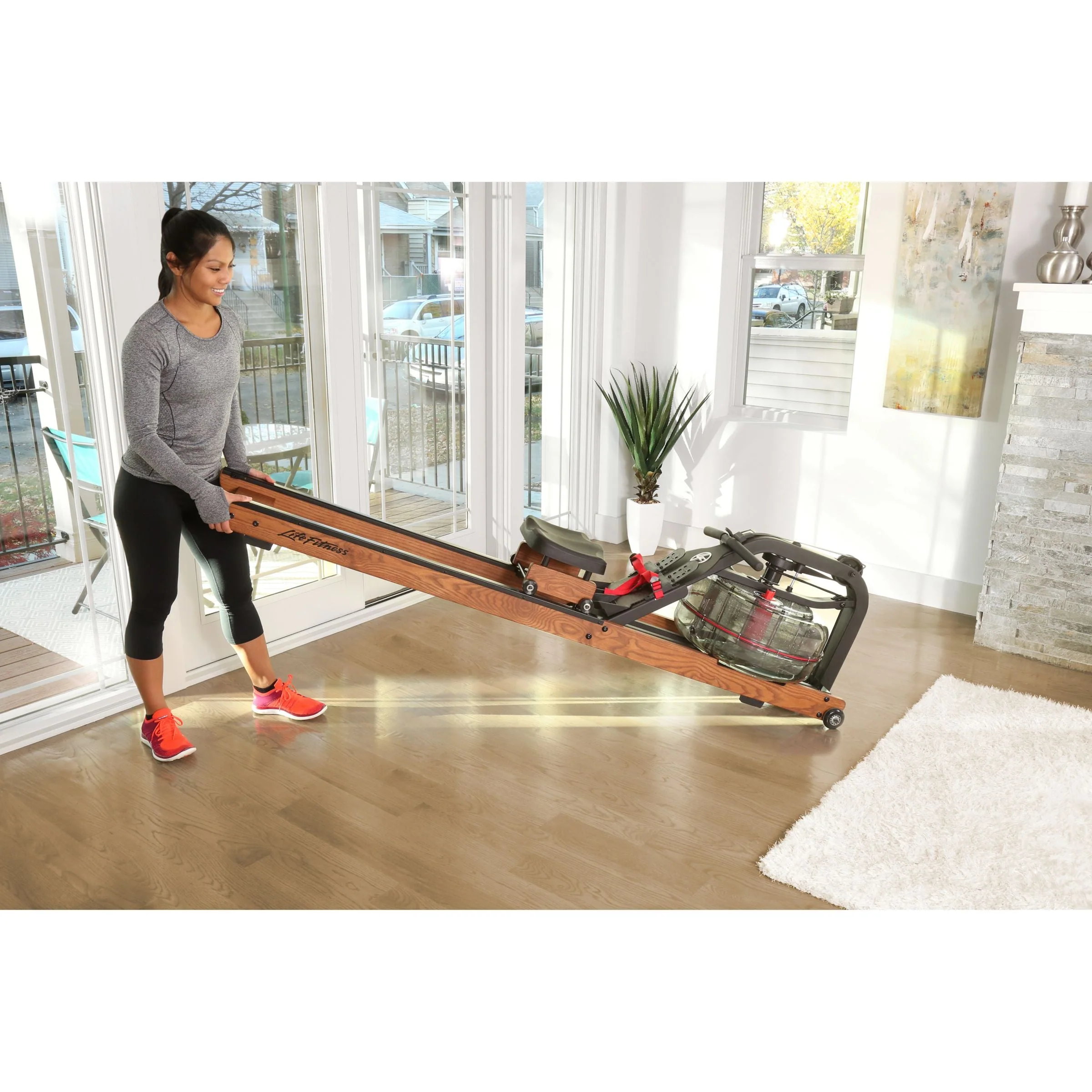 Life Fitness Row HX™ Trainer Rowing Machine, Grey - Image 3