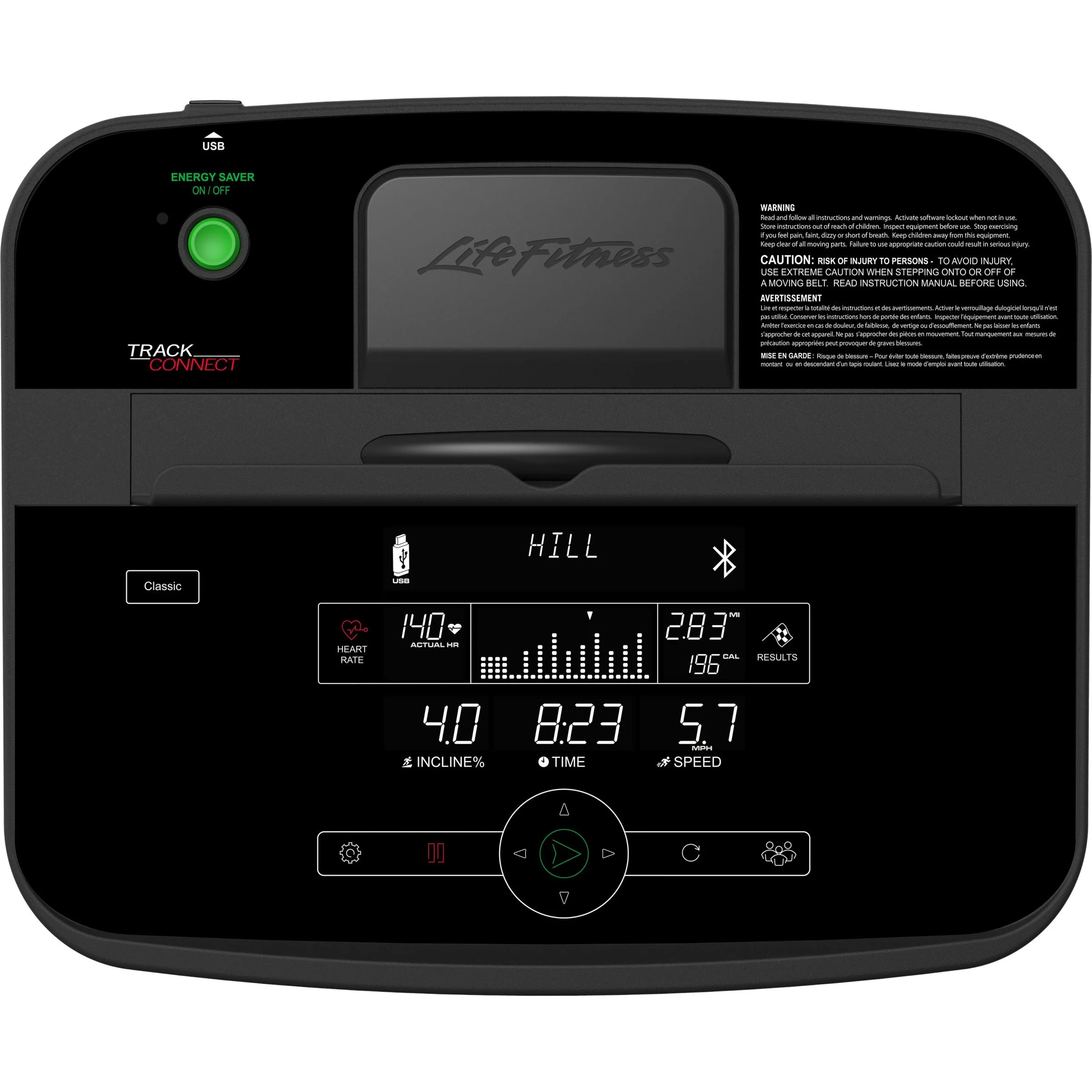 Life Fitness T5 Treadmill, Track Connect Console, Silver - Image 10