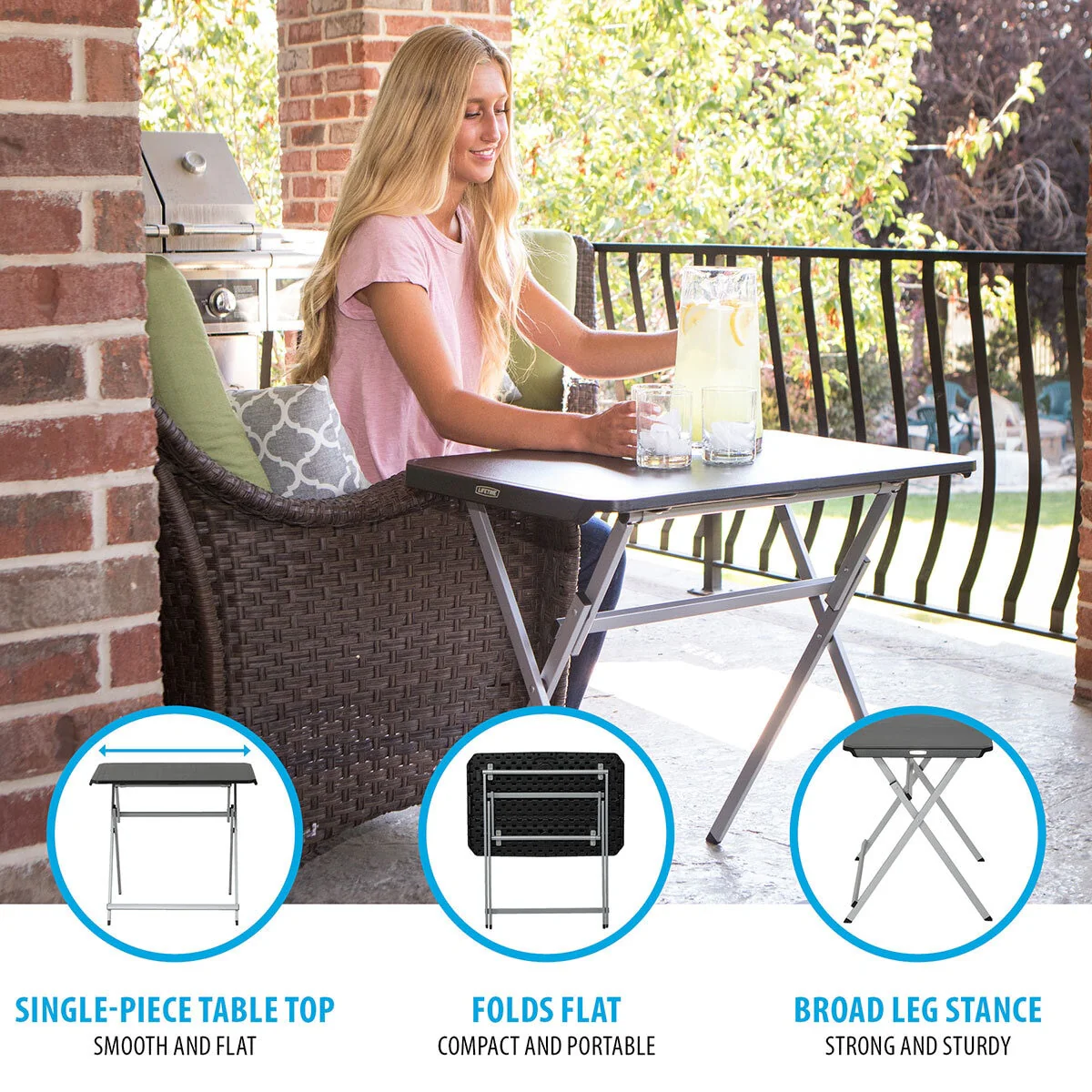 Lifetime 30" (2.5ft) Black Personal Commercial Table - Image 4