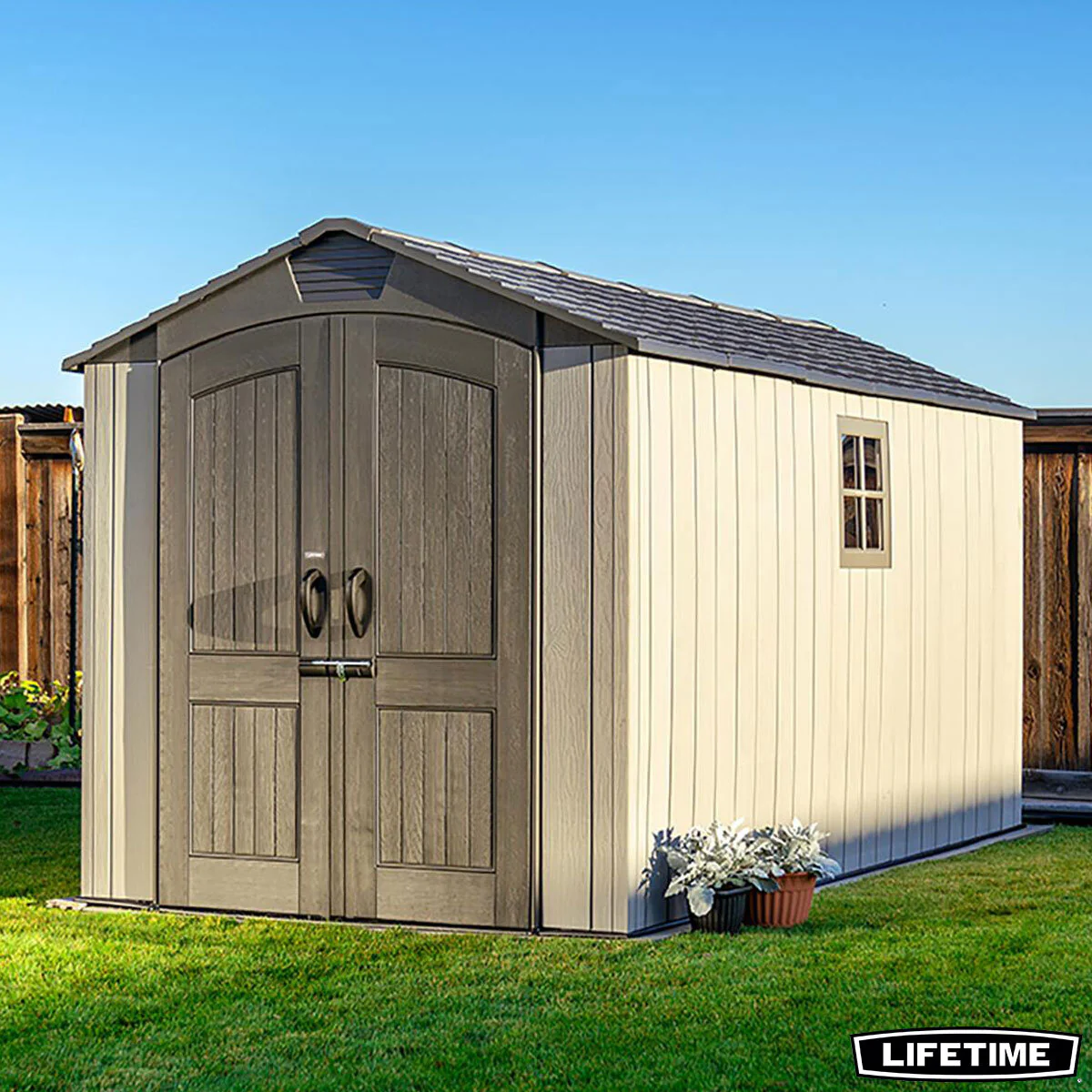 Lifetime 7ft 1" x 14ft (2.16 x 4.27m) Storage Shed - Model 60475