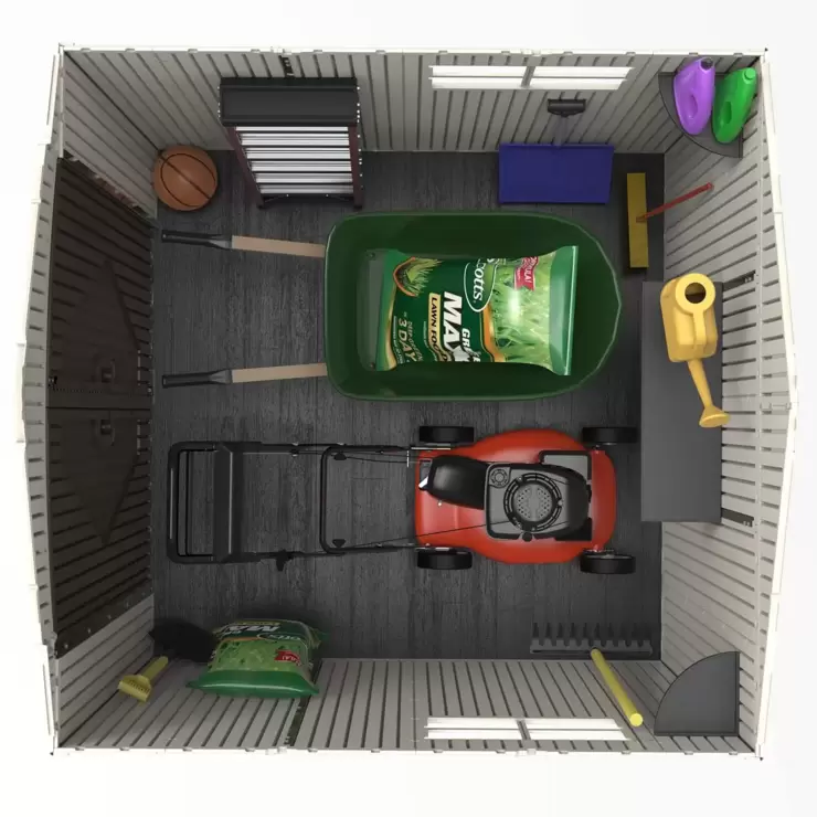 Lifetime 7ft x 7ft (2.1 x 2.1m) Outdoor Storage Shed - Model 60042 - Image 8