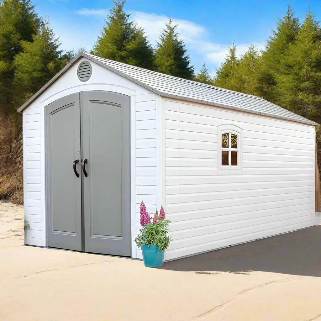 Life-times 8ft x 15ft (2.4 x 4.5m) Storage Shed - Model 60075 - Image 9