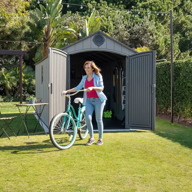 Lifetime 8ft x 17ft 5" (2.4 x 5.3m) Rough Cut Outdoor Storage Shed - Model 60352 - Image 8