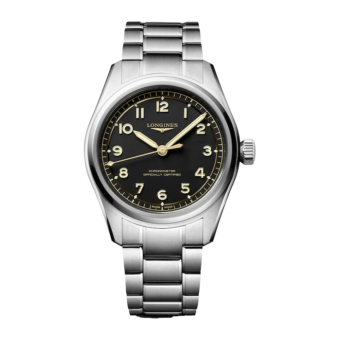 Longines Automatic 39mm Men’s Watch with Black Material Dial, Stainless Steel Case & Bracelet, 100m Water Resistant / L38094536