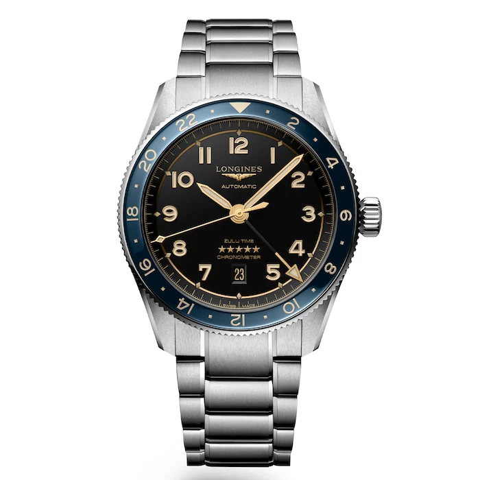 Longines Automatic 42mm Men’s Watch with Black Material Dial, Stainless Steel Case & Bracelet, 100m Water Resistant / L38124606