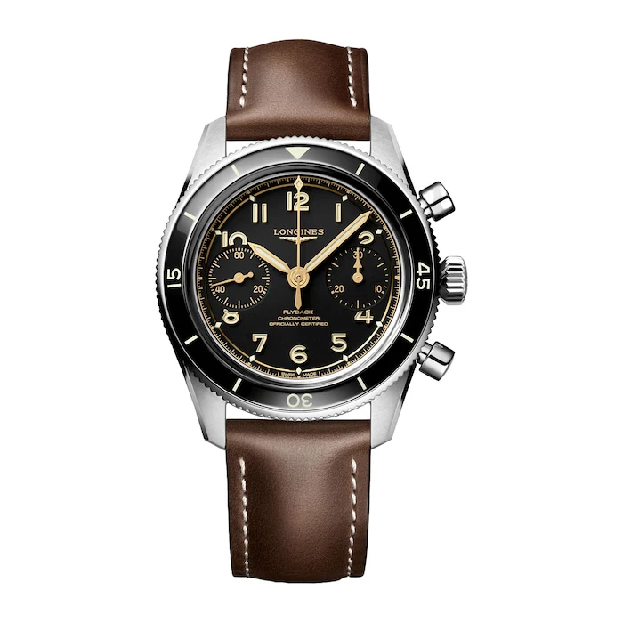 Longines Automatic Men’s Watch with Black Material Dial, Stainless Steel Case, 100m Water Resistant / L37214532