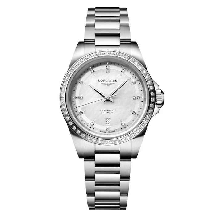 Longines Conquest 30mm Ladies Watch Mother Of Pearl Luxury Watch Swiss Made High Precision Movement L33200876