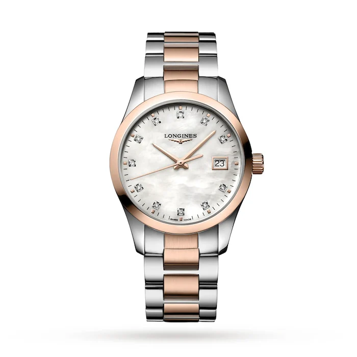 Longines Conquest Classic 34mm Ladies Watch White Luxury Watch Swiss Made High Precision Movement L23863877