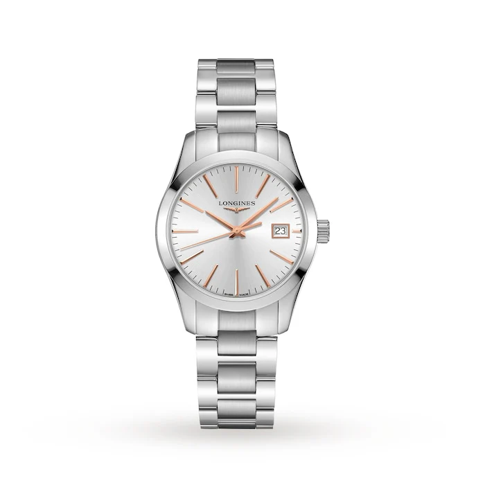 Longines Conquest Classic 34mm Silver Dial Stainless Steel Ladies Watch Luxury Watch Swiss Made L23864726