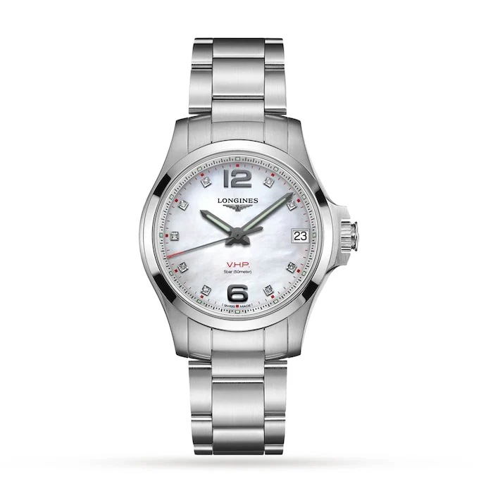 Longines Conquest VHP 36mm MOP Dial Ladies Watch Luxury Watch Swiss Made High Precision Movement L33164876