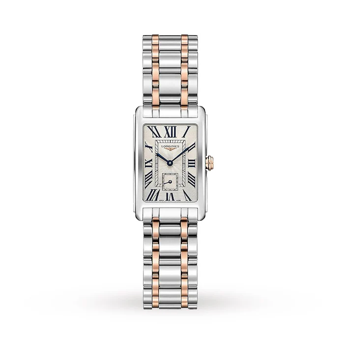 Longines DolceVita 21mm Stainless Steel with 18k Pink Gold Ladies Watch Luxury Watch Swiss Made L52555717