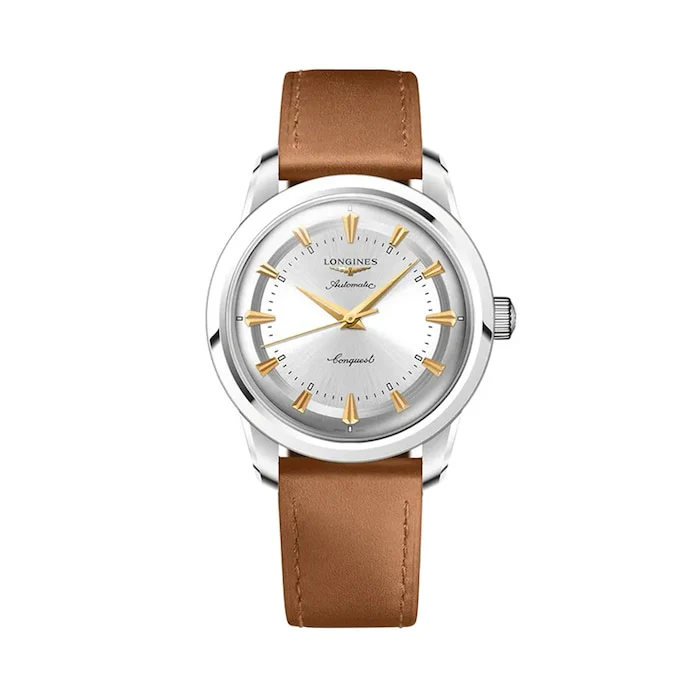Longines Elegance Automatic 38mm Men’s Watch with Silver Material Dial, Stainless Steel Case, 30m Water Resistant / L16494722