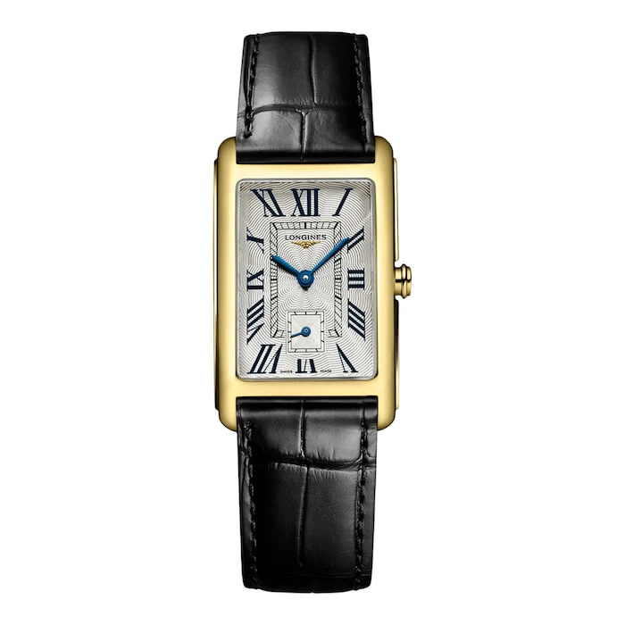 Longines Elegance Quartz 37mm Men’s Watch with Silver Material Dial, Gold Case, 30m Water Resistant / L55126710