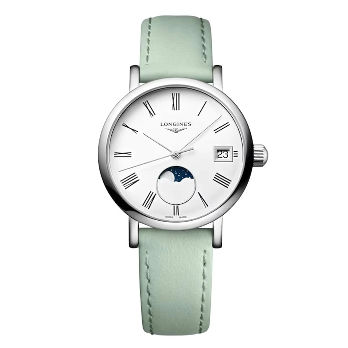 Longines Elegant Collection 30mm Ladies Watch Green Strap Luxury Watch Swiss Made High Precision Movement L43304110