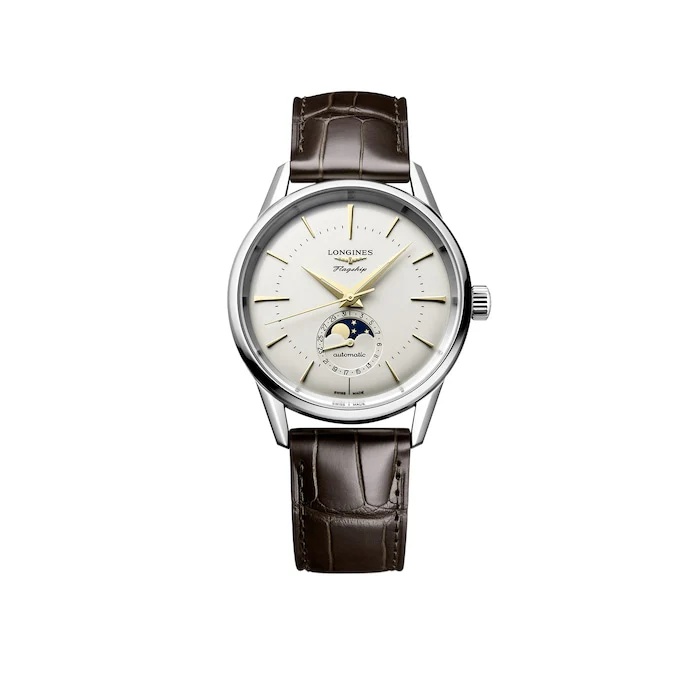 Longines Flagship Elegant 38.5mm Mens Watch Silver Luxury Watch Swiss Made Highâ Precision Movement Sapphire Crystal Stainless Steel Case Water Resistant L48154782