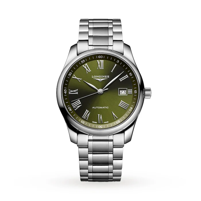 Longines Heritage Automatic 40mm Men’s Watch with Green Material Dial, Stainless Steel Case & Bracelet, 30m Water Resistant / L27934096