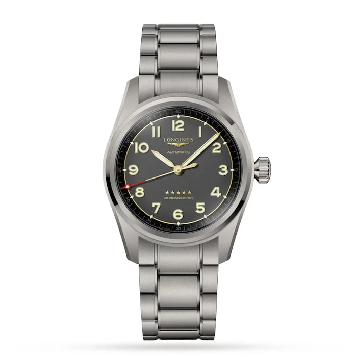 Longines Heritage Automatic 40mm Men’s Watch with Grey Material Dial, Titanium Case, 100m Water Resistant / L38101536