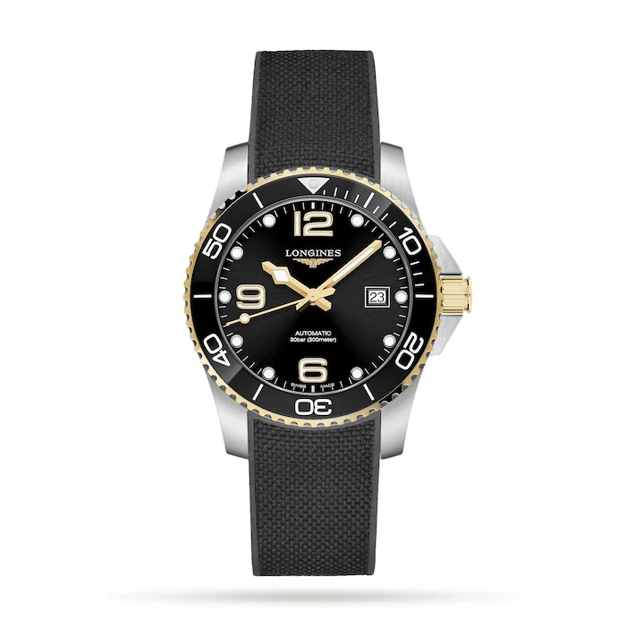 Longines Heritage Automatic 41mm Men’s Watch with Black Material Dial, Stainless Steel Case, 300m Water Resistant / L37813569