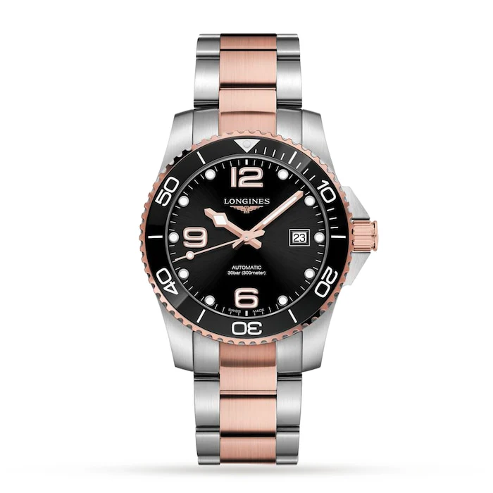 Longines Heritage Automatic 41mm Men’s Watch with Black Material Dial, Stainless Steel Case, 300m Water Resistant / L37813587
