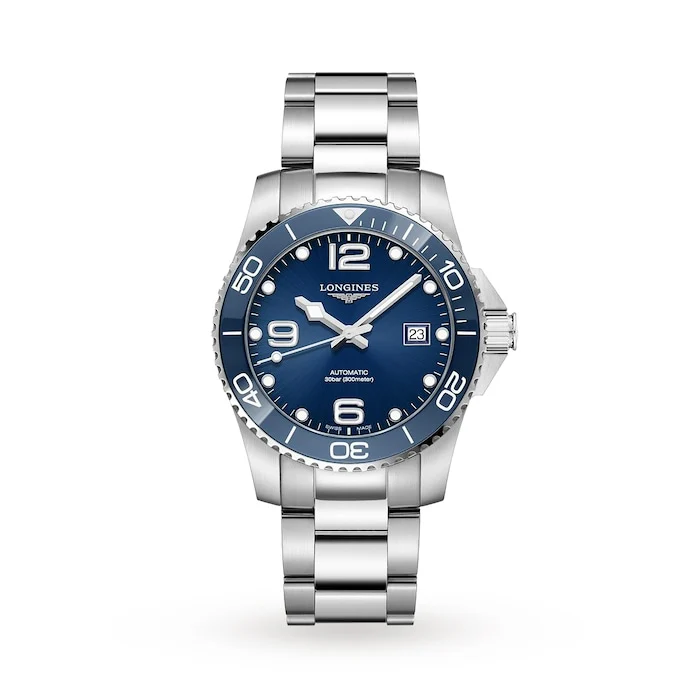 Longines Heritage Automatic 41mm Men’s Watch with Blue Material Dial, Stainless Steel Case & Bracelet, 300m Water Resistant / L37814966