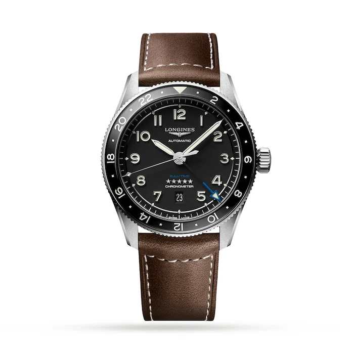 Longines Heritage Automatic 42mm Men’s Watch with Black Material Dial, Stainless Steel Case, 100m Water Resistant / L38124532