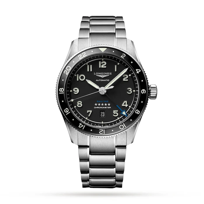 Longines Heritage Automatic 42mm Men’s Watch with Black Material Dial, Stainless Steel Case & Bracelet, 100m Water Resistant / L38124536