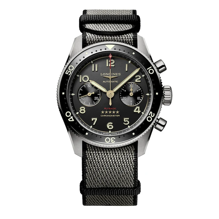 Longines Heritage Automatic 42mm Men’s Watch with Black Material Dial, Titanium Case, 100m Water Resistant / L38211532