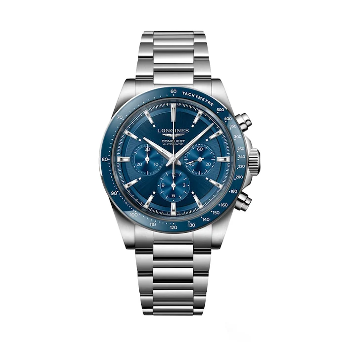 Longines Heritage Automatic 42mm Men’s Watch with Blue Material Dial, Stainless Steel Case & Bracelet, 100m Water Resistant / L38354926