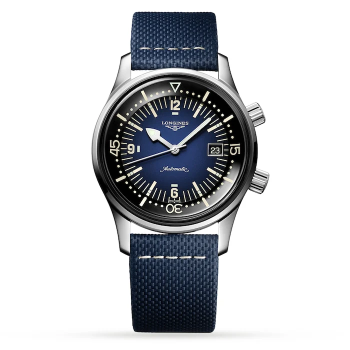 Longines Heritage Automatic 42mm Men’s Watch with Brown Material Dial, Stainless Steel Case, 300m Water Resistant / L37744902