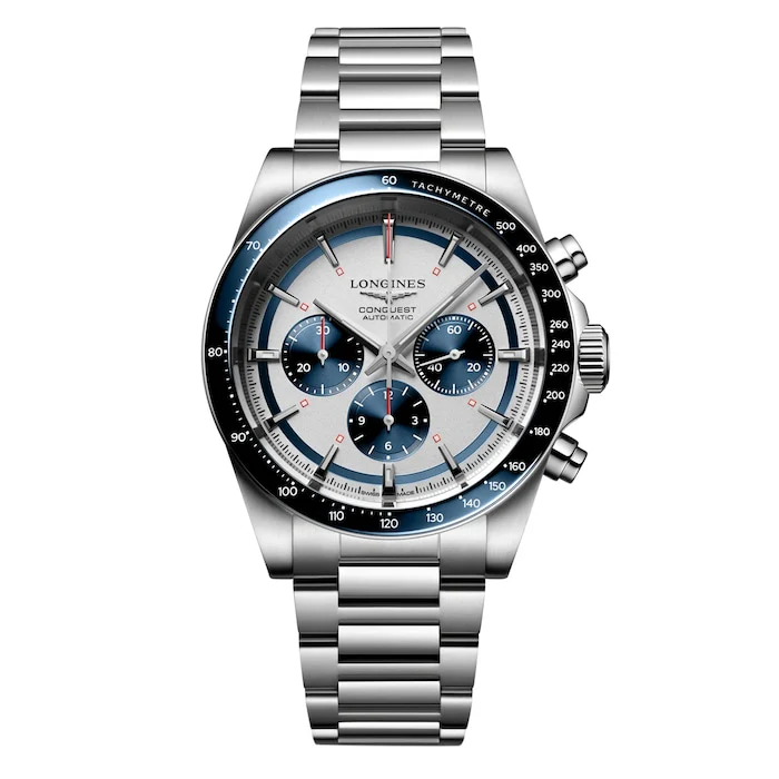 Longines Heritage Automatic 42mm Men’s Watch with Silver Material Dial, Stainless Steel Case & Bracelet, 100m Water Resistant / L38354986