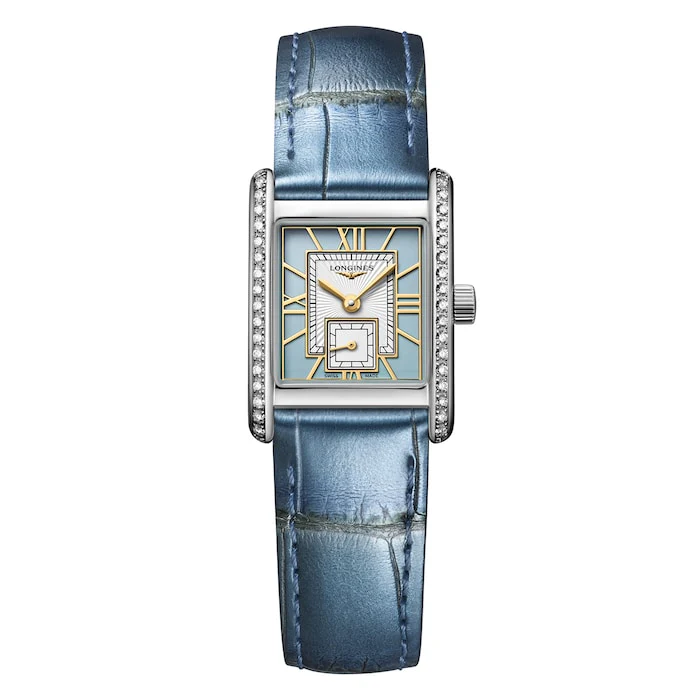 Longines Mini DolceVita 21.5mm X 29mm Ladies Watch Blue Luxury Watch Swiss Made High Precision Movement L52000952