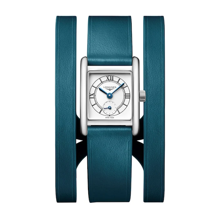 Longines Mini Dolcevita 21.5mm X 29mm Ladies Watch Green Strap Luxury Watch Swiss Made High Precision Movement  L52004759