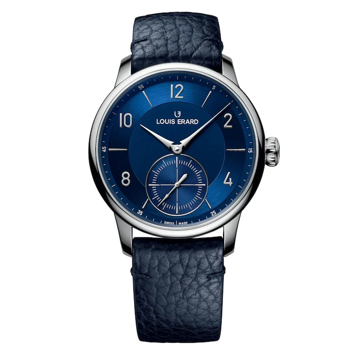 Louis Erard Automatic 39mm Men’s Watch with Blue Material Dial, Stainless Steel Case, 50m Water Resistant / 34248AA05.BVA134