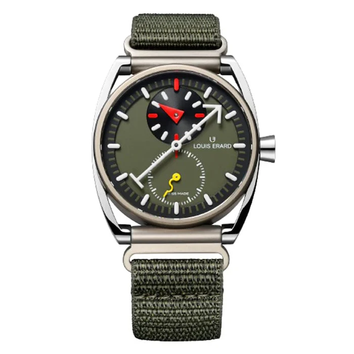 Louis Erard Automatic 40mm Men’s Watch with Green Material Dial, Titanium Case, 100m Water Resistant / 85358TT06.BTT89