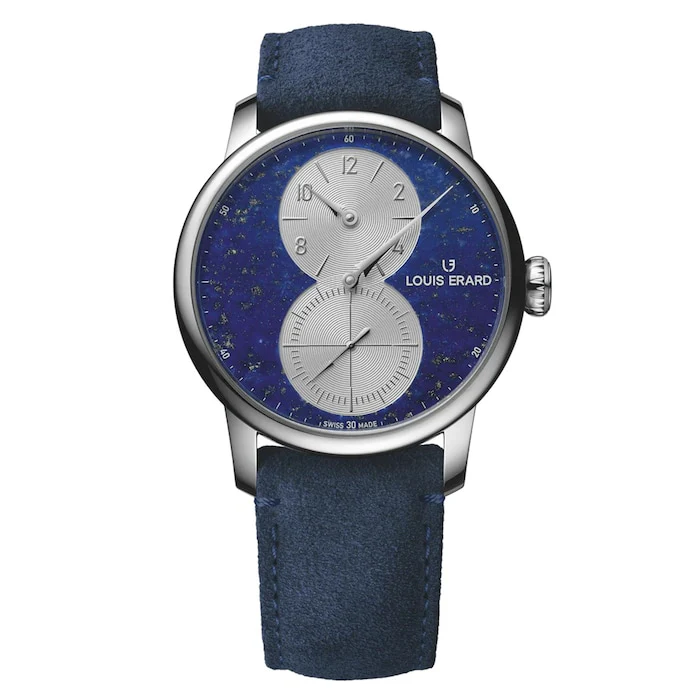 Louis Erard Automatic 42mm Men’s Watch with Blue Material Dial, Stainless Steel Case, 50m Water Resistant / 85237AA35.BVA35