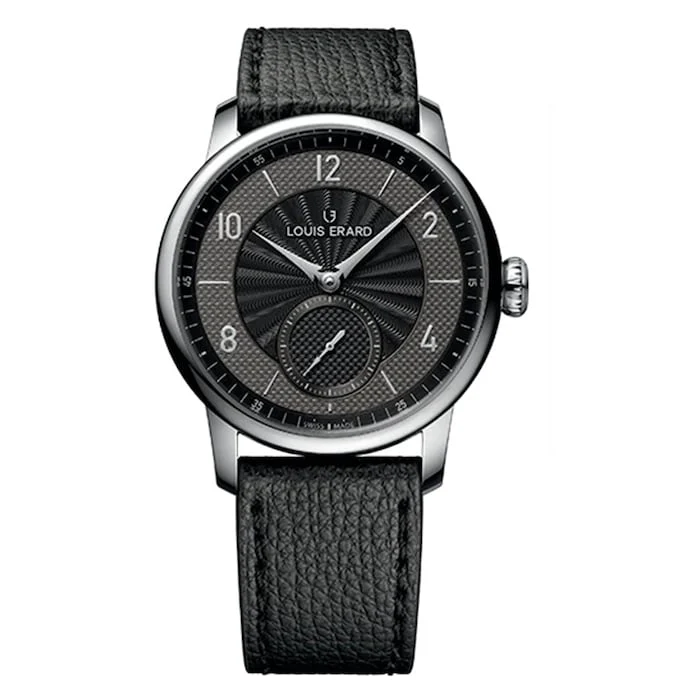 Louis Erard Automatic 42mm Men’s Watch with Grey Material Dial, Stainless Steel Case, 50m Water Resistant / 34237AA42.BVA170