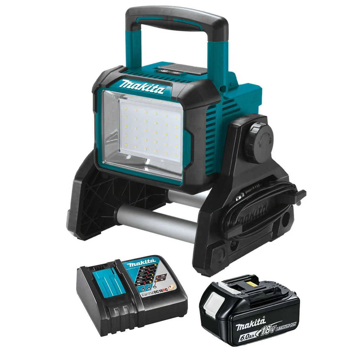Makita DML811/2 14.4V - 18V LXT Li-ion Cordless LED Worklight with 1 x 6.0Ah Battery & Charger