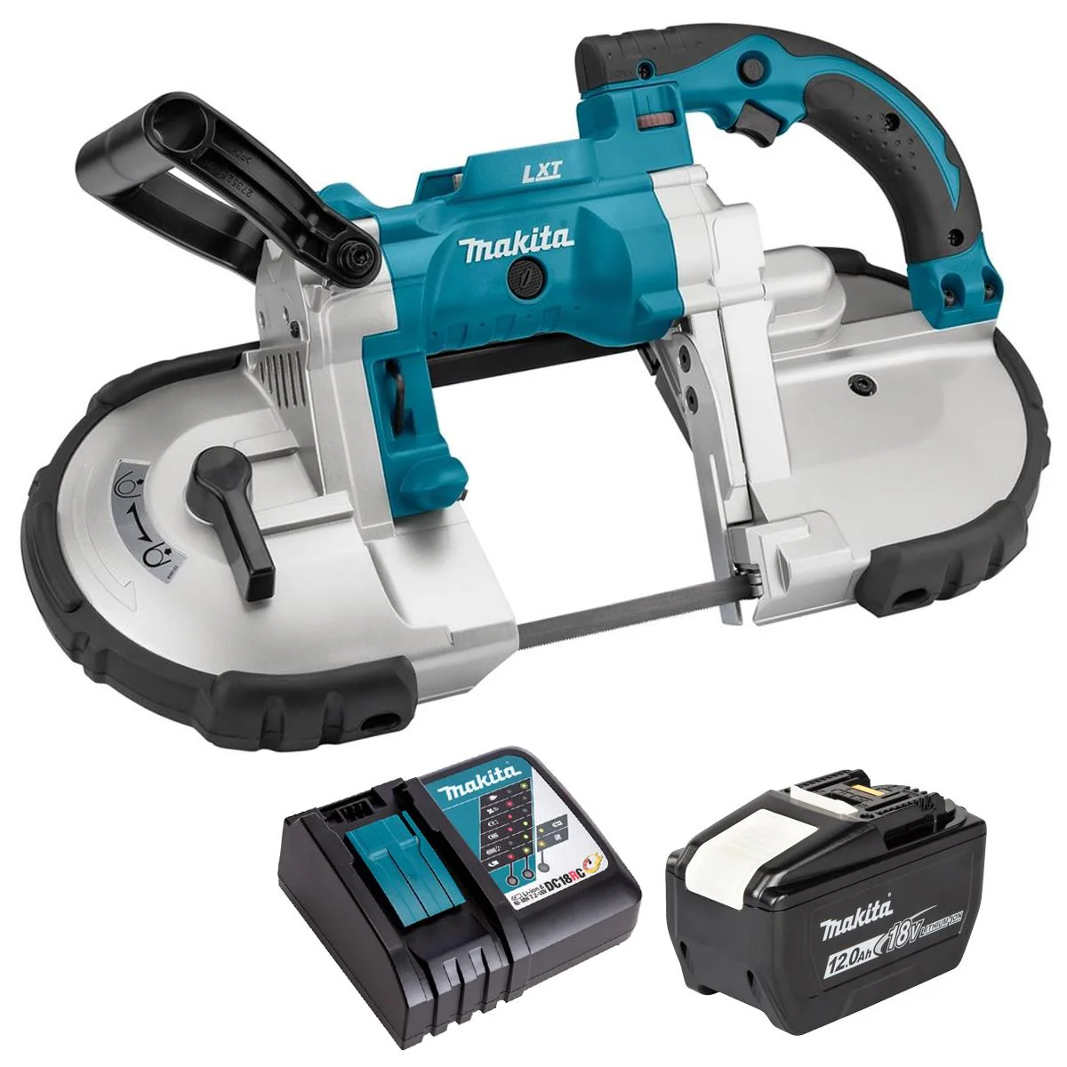 Makita DPB180Z 18V LXT Portable Band Saw with 1 x 12.0Ah Battery & Charger