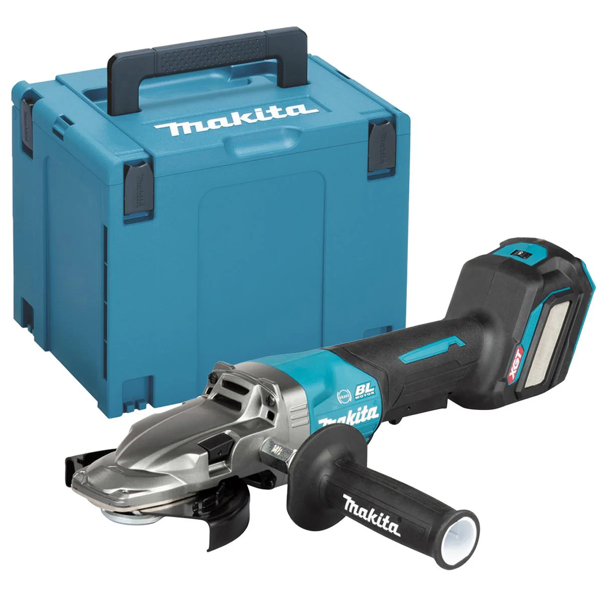 Makita GA056GZ01 40V Max XGT 125mm Brushless Flat-head Angle Grinder Body Only With Makpac Case