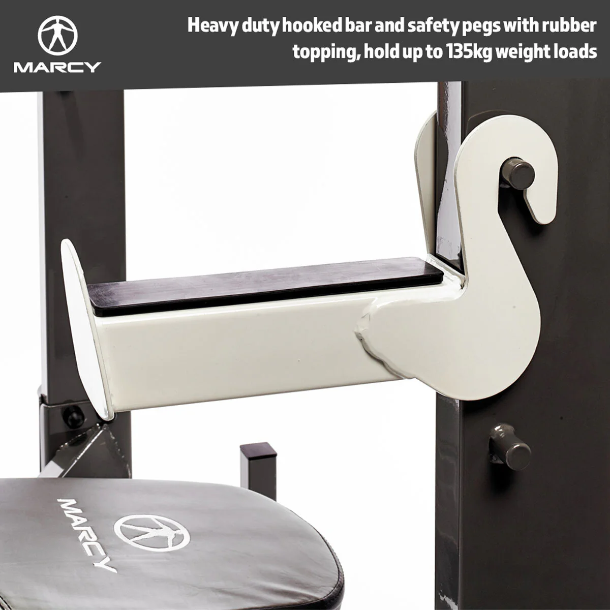 Marcy MWB-70205 Folding Olympic Barbell Bench with Rear Squat Rack - Image 6