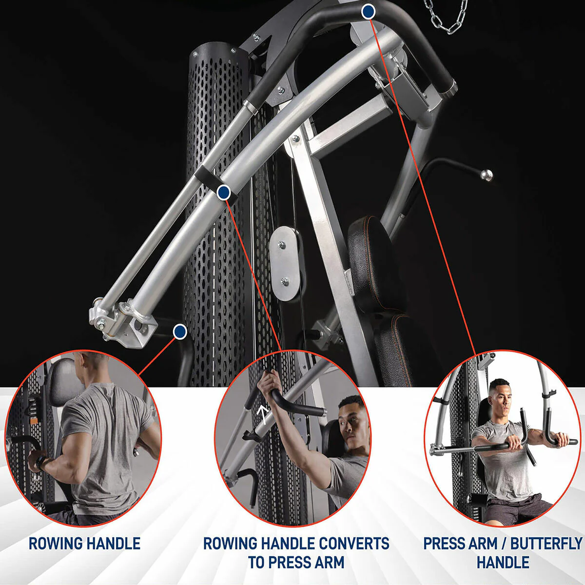 Marcy MWM-8307LP 68kg Stack Deluxe Gym with Leg Press - Image 7