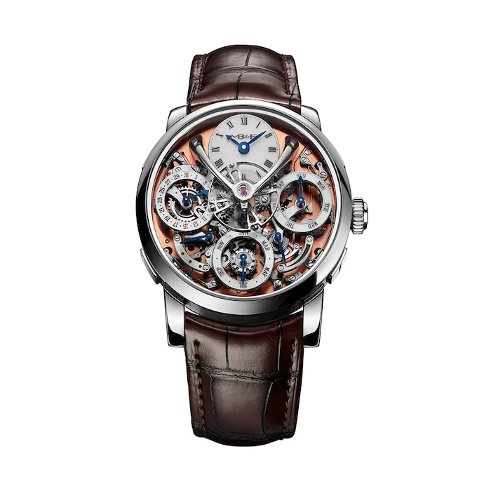 MB&F Automatic 14mm Men’s Watch with Pink Material Dial, Stainless Steel Case, 30m Water Resistant / 03.SL.S