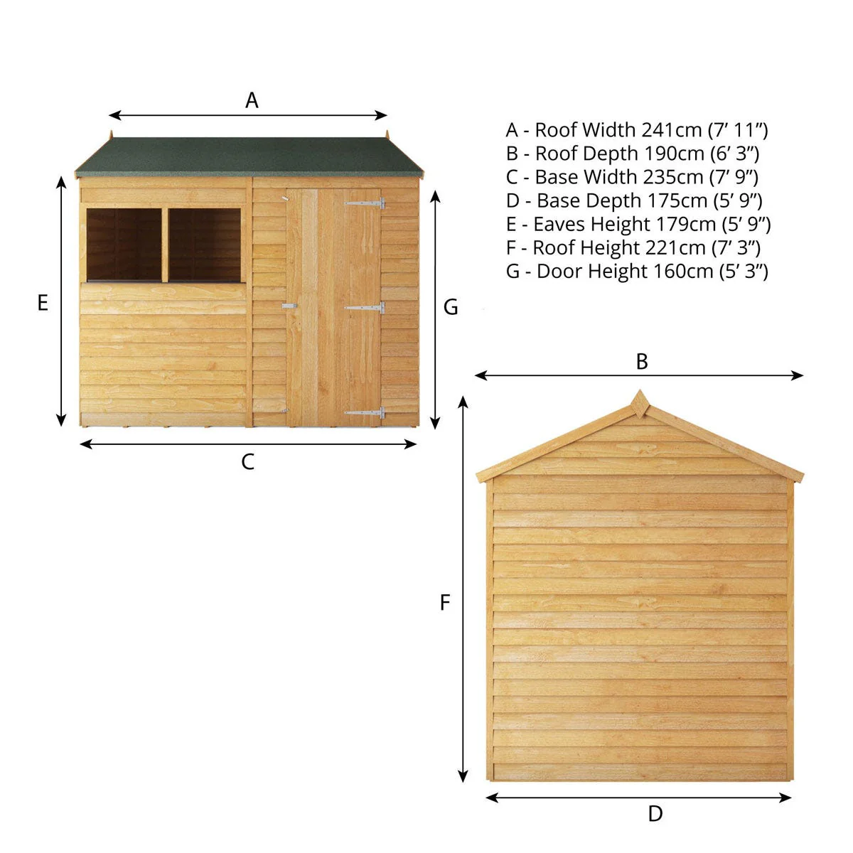 Mercia Overlap Reverse Apex Value Shed - 8 x 6ft - Image 13