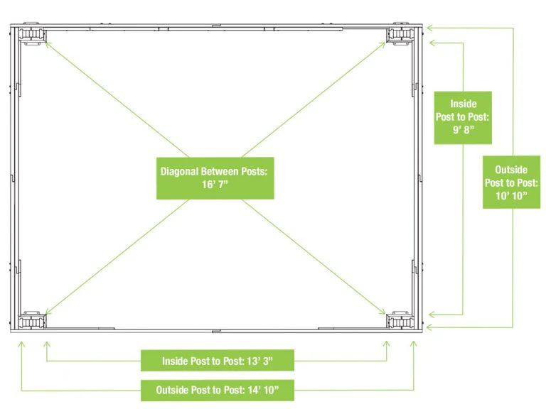 Yardistry Meridian Gazebo 12ft x 16ft (3.66m x 4.88m) with Mesh Kit - Image 9