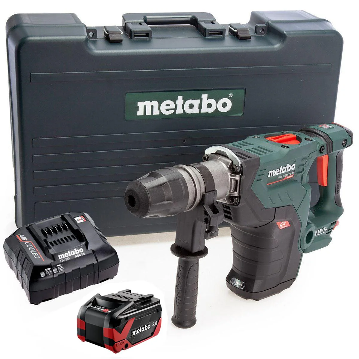 Metabo KHA 18 LTX BL 40 18V Brushless SDS-Max Combination Hammer Drill with 1 x 8.0Ah Battery Charger & Case