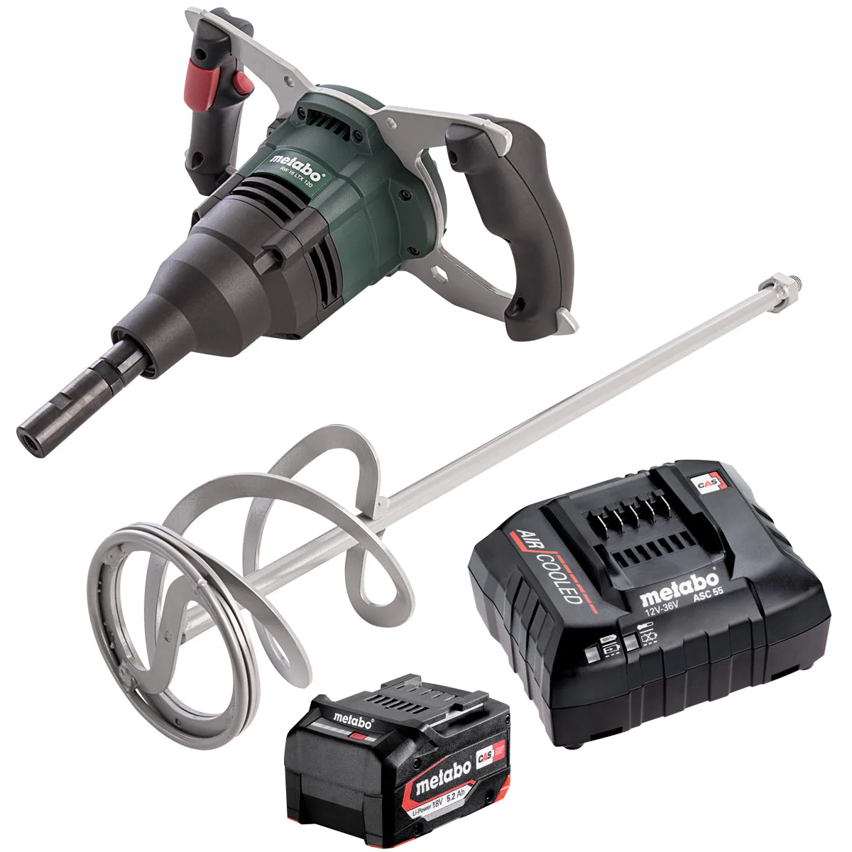 Metabo RW 18 LTX BL 120 18V Brushless 120mm Mixer with 1 x 5.2Ah Battery & Charger
