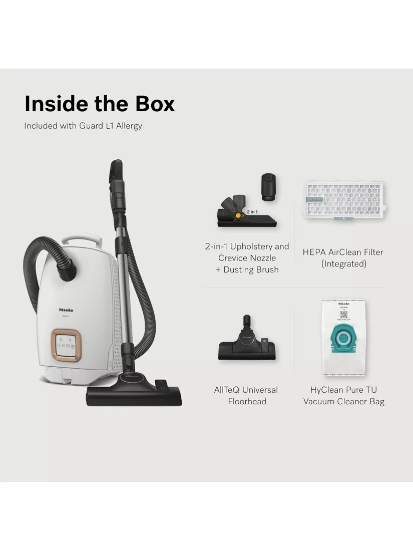 Miele Guard L1 Allergy Vacuum Cleaner, Lotus White - Image 4