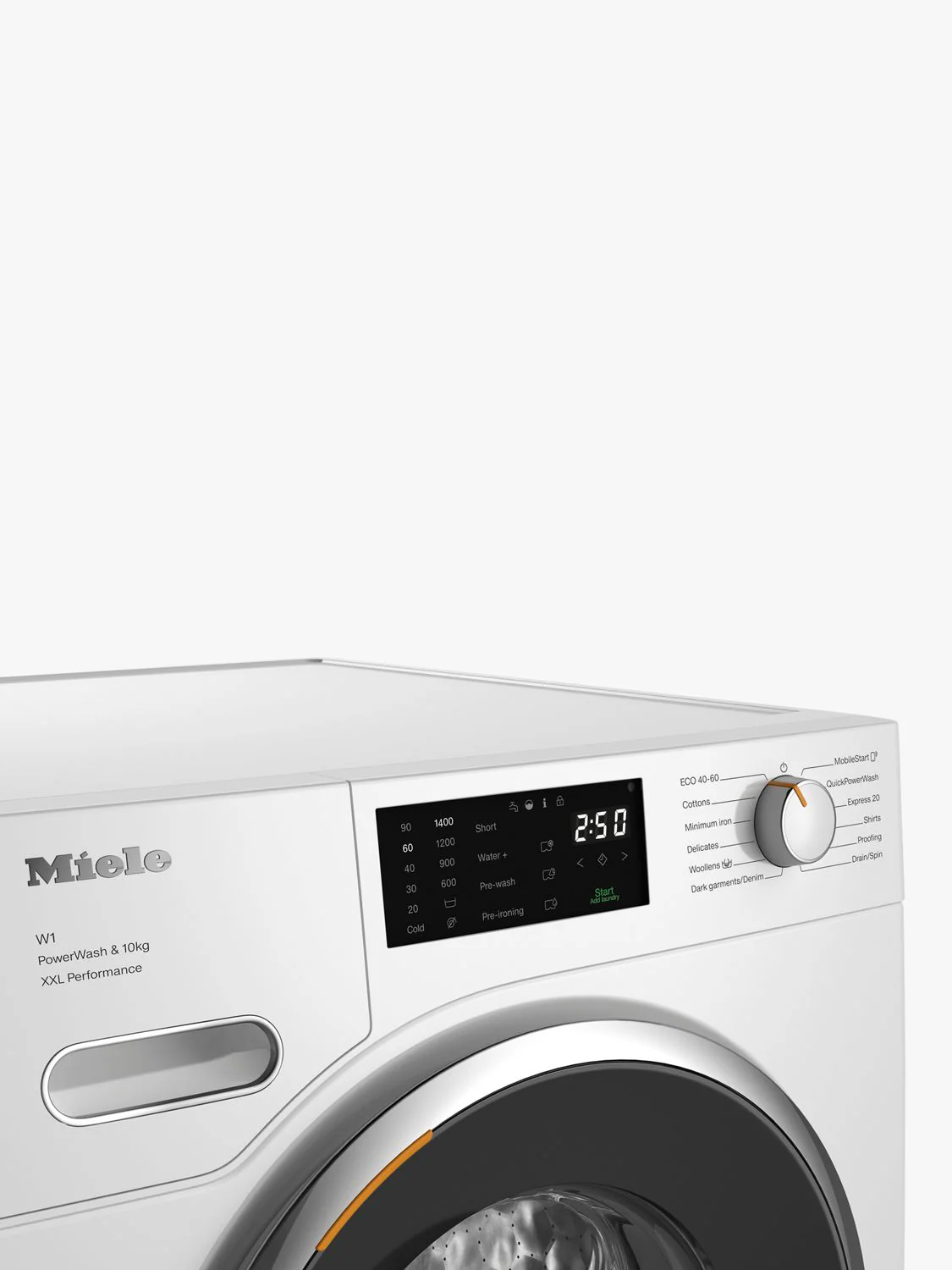Miele WWK360 Freestanding Washing Machine, 10kg Load, 1400rpm, White - Image 3